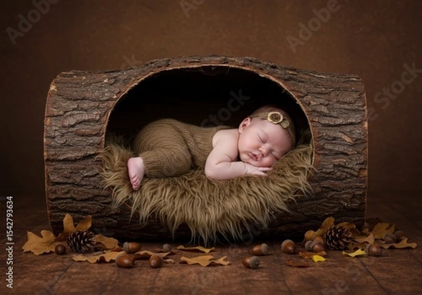 Obraz newborn baby child sleeping peaceful sleep