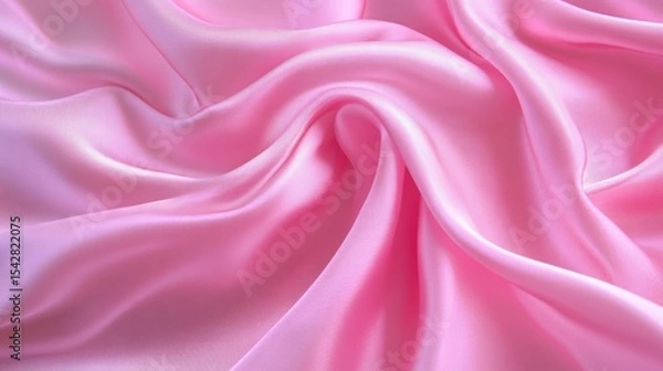 Fototapeta Smooth pink silk fabric