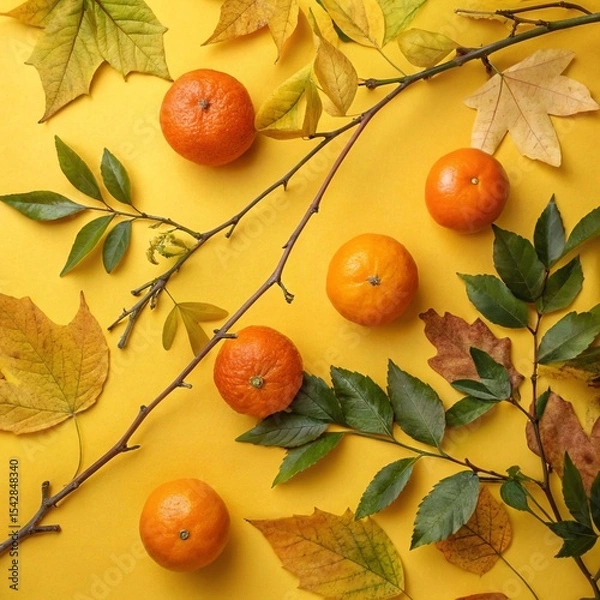 Fototapeta autumn still life with apples