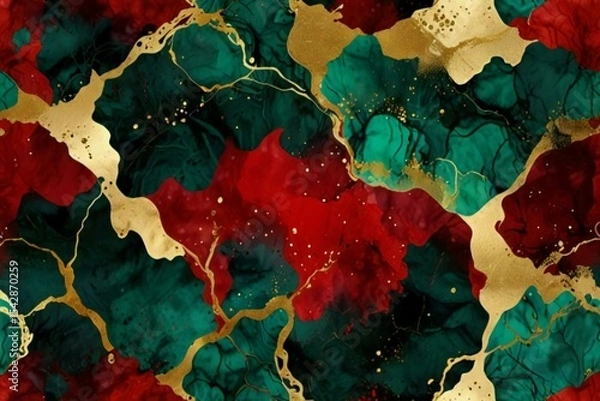 Fototapeta red and green grunge background
