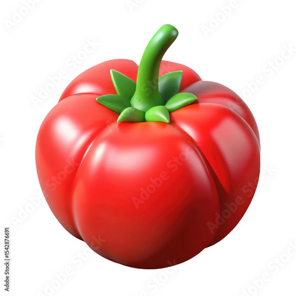 Obraz 3d red tomato isolated on transparent background