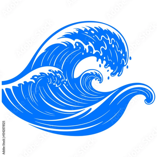 Obraz Elegant and harmonious geometric line art creating a modern, abstract wave vector design