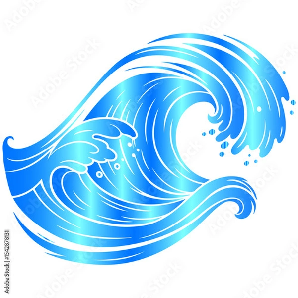 Obraz The beautiful harmony of structured geometric waves, a stylish and modern vector illustration