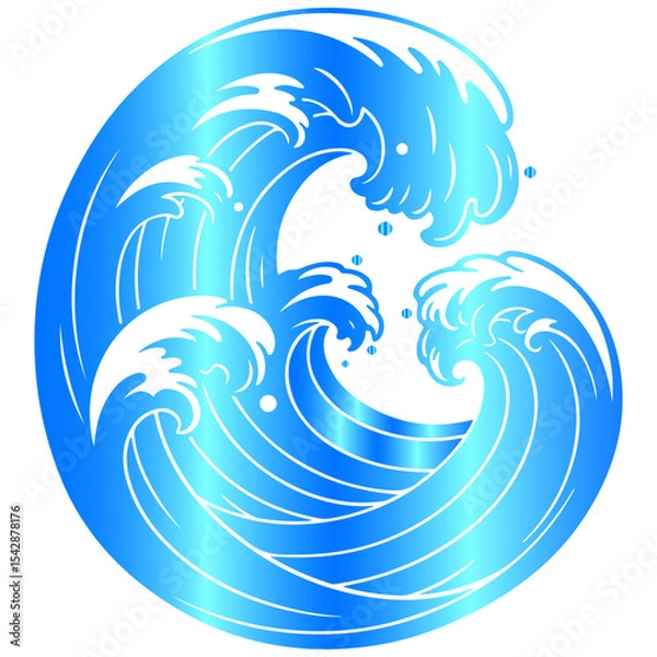 Obraz A fluid and artistic vector background with abstract waves in a beautiful, glorious illustration