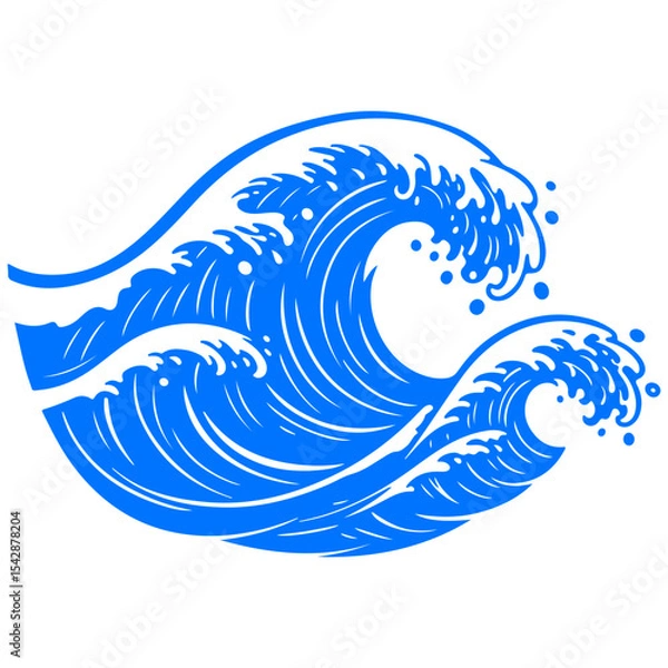 Fototapeta The harmonious structure of geometric waves, a glorious and modern abstract vector design