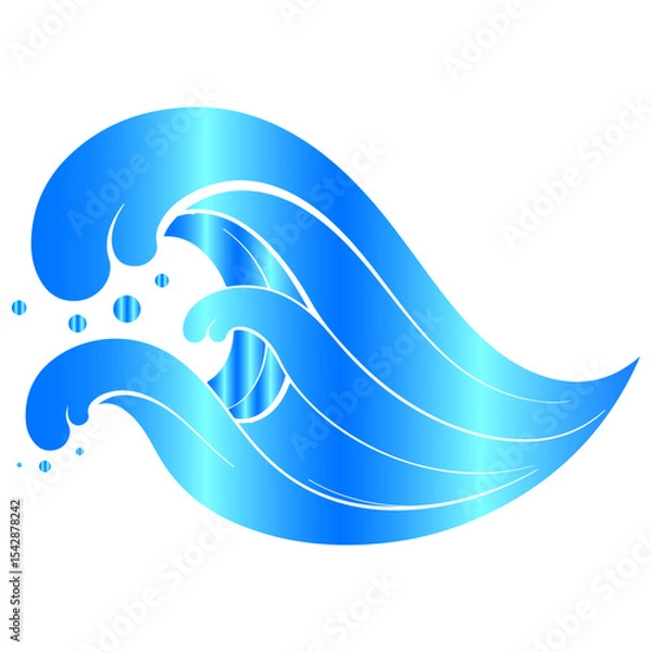 Obraz Beautifully balanced geometric wave design, a harmonious and stylish vector graphic illustration