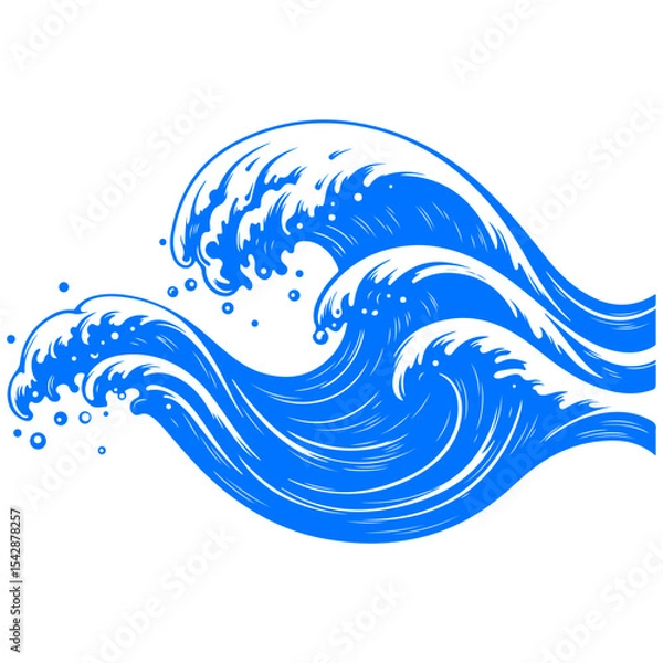 Obraz A harmonious pattern of geometric waves, a modern and elegant abstract vector background