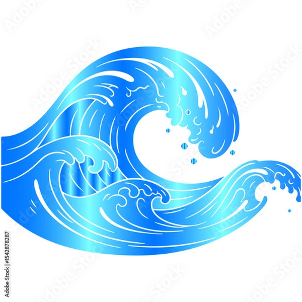 Obraz Artistic and harmonious wave shapes creating a beautiful and modern abstract vector background