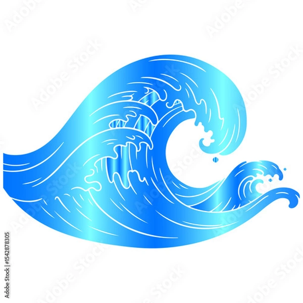 Obraz Beautifully illustrated abstract waves, an artistic and harmonious vector background for creative projects