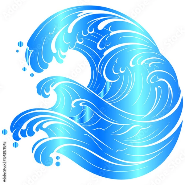 Obraz Expressive and artistic fluid wave forms creating a beautiful abstract vector graphic background