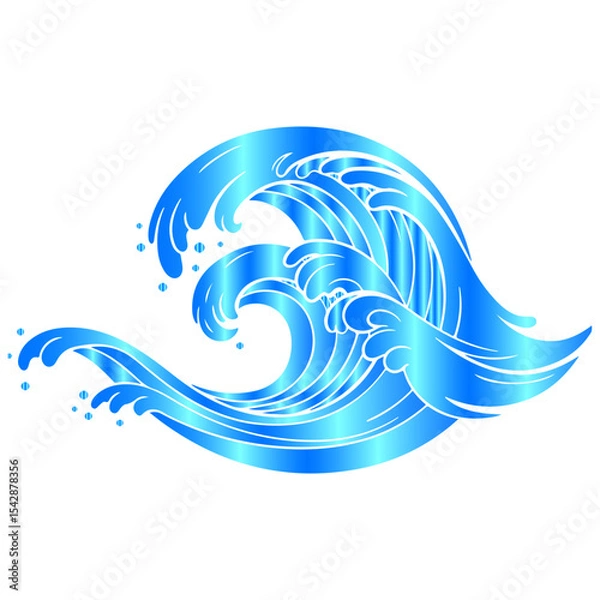 Fototapeta The elegant flow of modern minimalist lines, a stylish and harmonious vector wave design