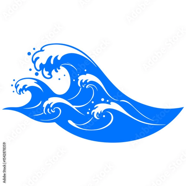 Obraz Beautifully simple and modern minimalist waves, a stylish and elegant vector design background