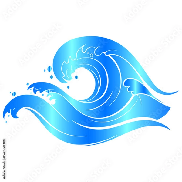 Obraz A harmonious and modern composition of minimalist waves, a beautiful vector background design