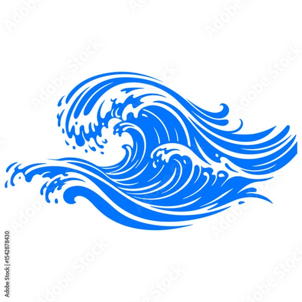 Obraz The glorious and artistic nature of waves captured in a modern, abstract vector design