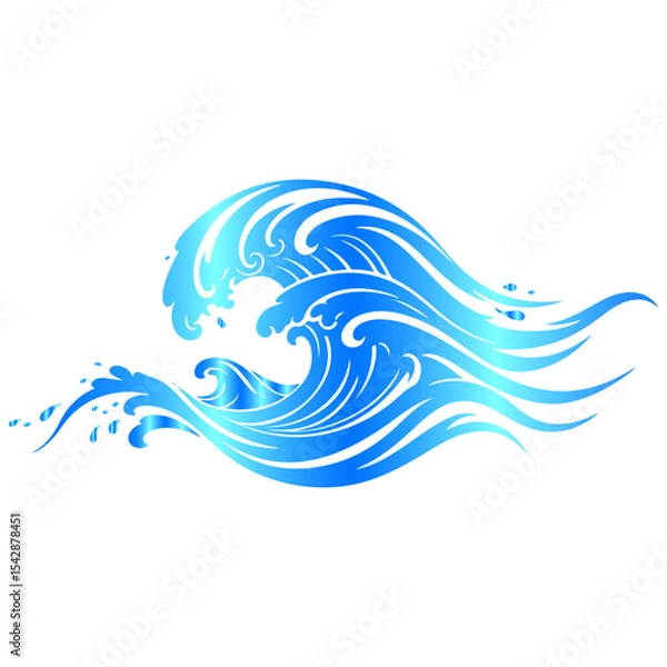 Obraz Abstract vector background with modern, minimalist waves, embodying a simple, elegant style