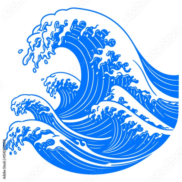 Obraz An energetic and dynamic vector illustration of abstract waves in a beautiful, harmonious flow