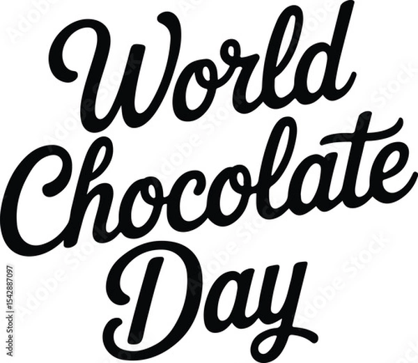 Obraz world chocolate day text vector