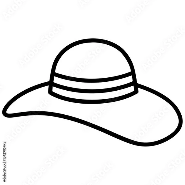 Fototapeta Beach-hat-icon 