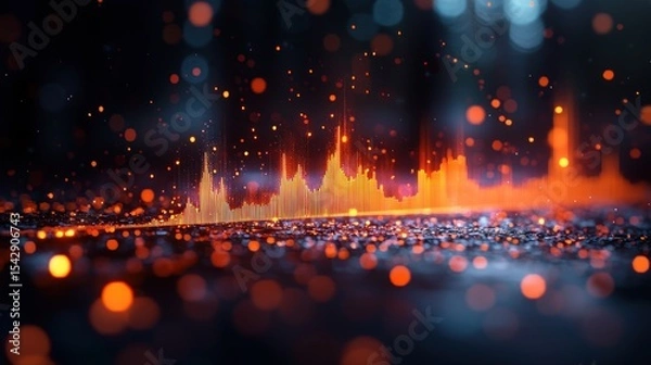 Obraz Abstract graphic design of data visualization.