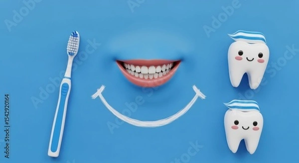 Obraz Keep your teeth clean to get perfect smile