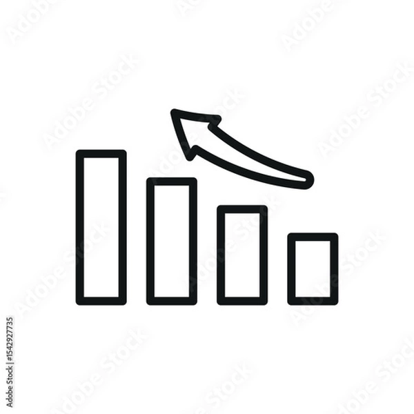 Fototapeta Pie chart with clean slices and outline forms a clear and minimal data icon.