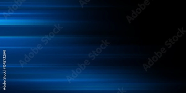 Fototapeta Digitally generated image of blue light and stripes moving fast
