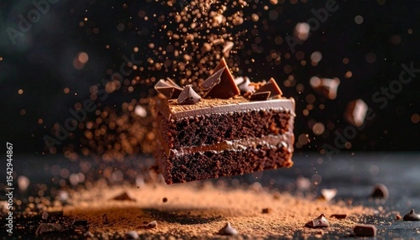 Fototapeta delicious chocolate cake