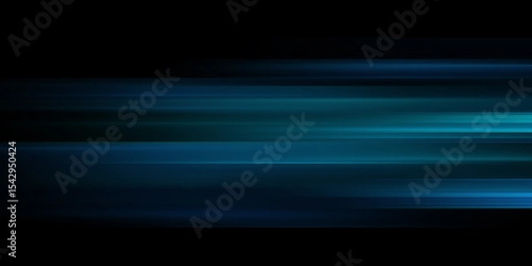 Fototapeta Digitally generated image of blue light and stripes moving fast
