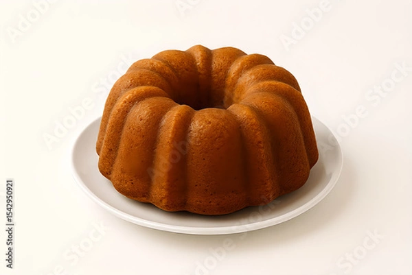 Obraz Bundt cake isolated on white