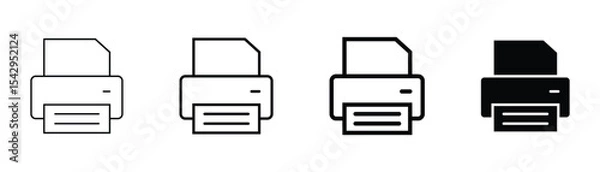 Obraz Print icon set. printer icon vector for apps and websites.