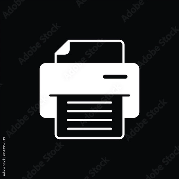 Obraz Document desktop printer icon vector for apps and websites.
