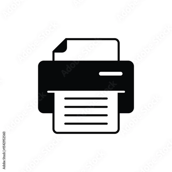 Obraz Document desktop printer icon vector for apps and websites.