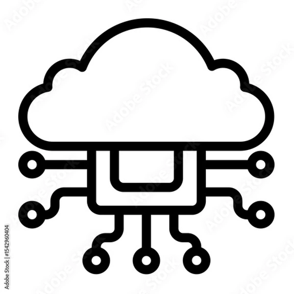 Obraz cloud ai icon for illustration