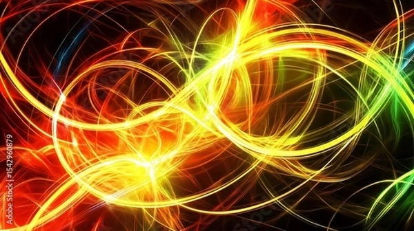 Fototapeta Abstract dynamic colorful lines