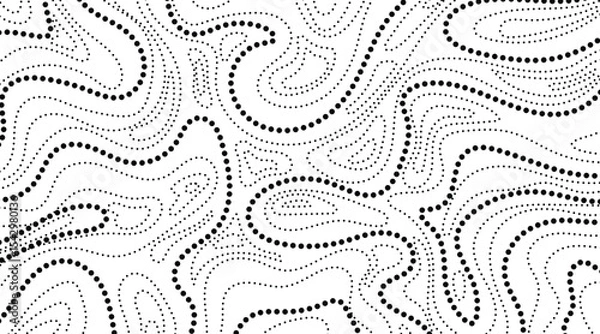 Obraz Curvy Dotted Paths Modern Visual Texture