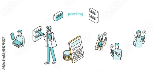 Fototapeta ポスティング　セット