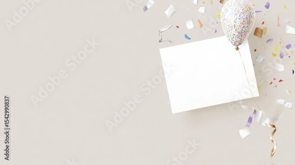 Fototapeta Celebrate love customizable wedding and birthday card invitations festive atmosphere captivating design