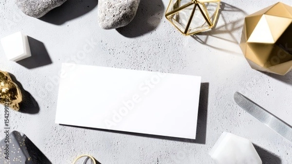 Fototapeta Elegant wedding and birthday card invitation design modern setup stylish environment creative perspective