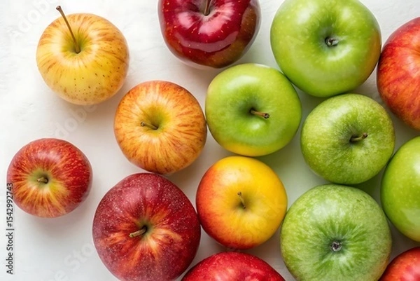 Fototapeta Bunch of apples with different colors