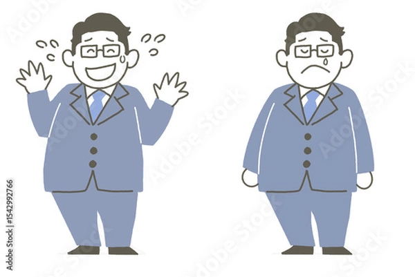 Obraz スーツの男性02-04