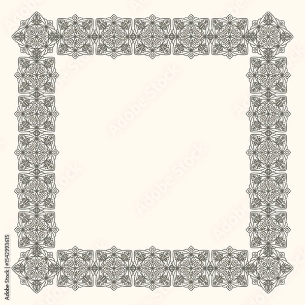 Fototapeta Minimalist hand drawn vector frame. Art for greeting cards, wedding invitations, poster design, postcards, branding, logo design, background.