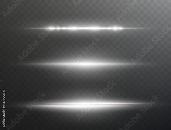 Obraz Neon white LED laser tube emits a transparent line light effect. Abstract beam and glow add a modern, futuristic touch ideal Overlay for vibrant digital designs.