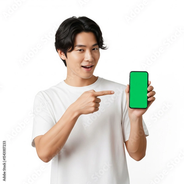 Obraz Smartphone Display Mockup in Hand