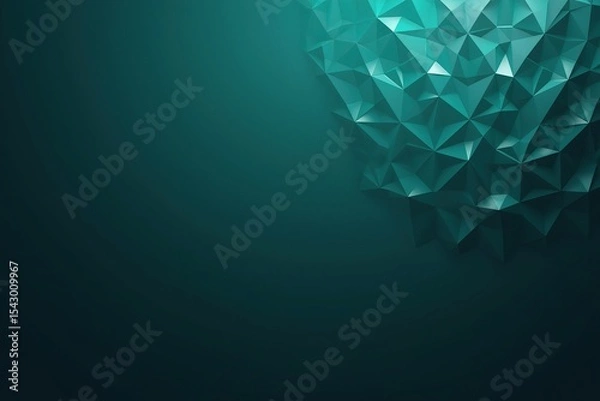 Fototapeta Abstract blue geometric background with triangle shapes and digital texture design