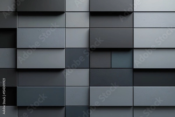 Fototapeta abstract 3d geometric background with grey cubes and squares pattern