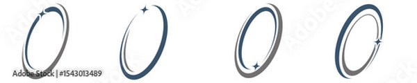 Fototapeta logo oval vector design set