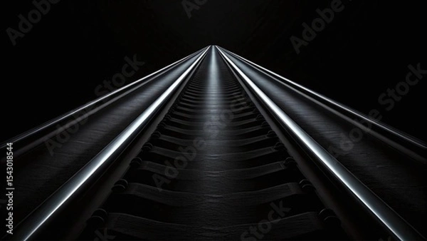 Fototapeta A photo featuring a series of elongated, dark lines that resemble a sleek.