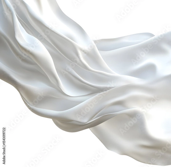 Obraz Flowing Linen Sheets in Serene 3D Effect