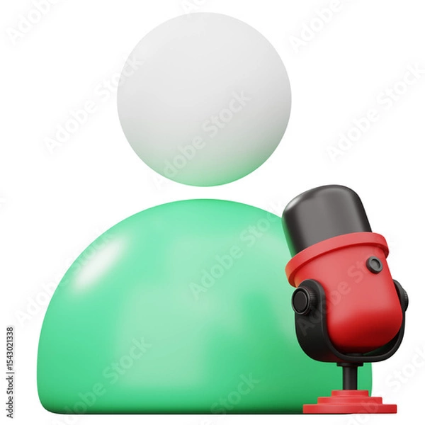 Fototapeta 3D Talk User Icon