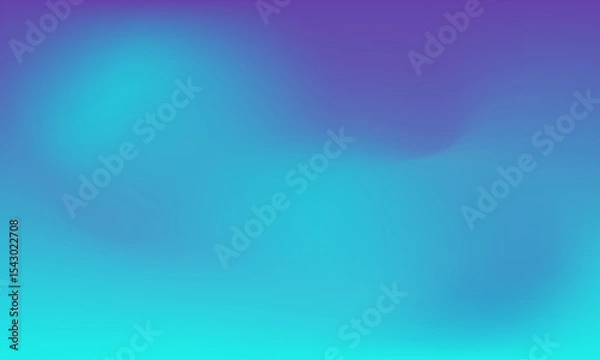 Fototapeta Smooth blue teal and purple gradient background